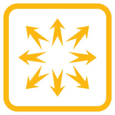 Genişletin okları vektör simgesi bir çerçeve içinde