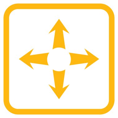 Genişletin okları vektör simgesi bir çerçeve içinde