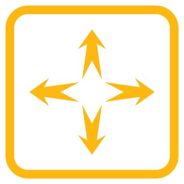 Genişletin okları vektör simgesi bir çerçeve içinde