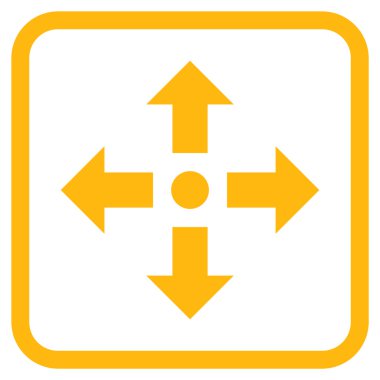 Genişletin okları vektör simgesi bir çerçeve içinde