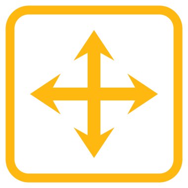 Genişletin okları vektör simgesi bir çerçeve içinde