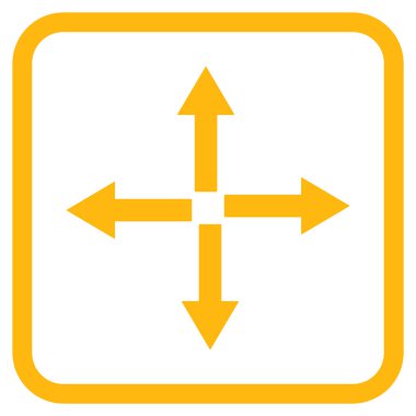 Genişletin okları vektör simgesi bir çerçeve içinde