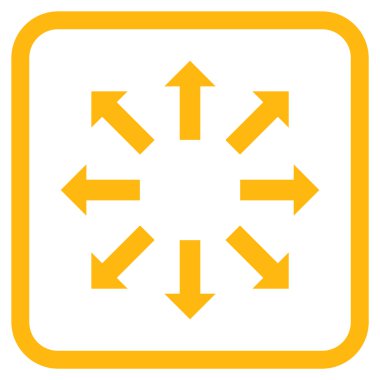 Oklar vektör simgesi bir çerçeve içinde patlayabilir