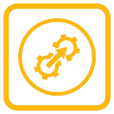 Dişli Tümleştirme vektör simgesi bir çerçeve içinde