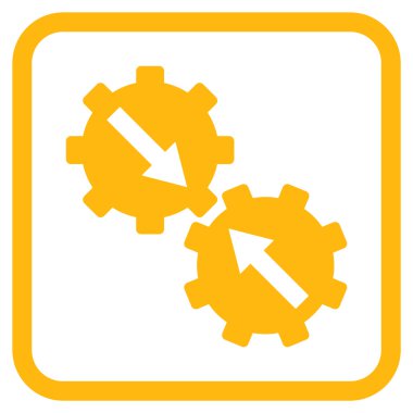 Dişli Tümleştirme vektör simgesi bir çerçeve içinde