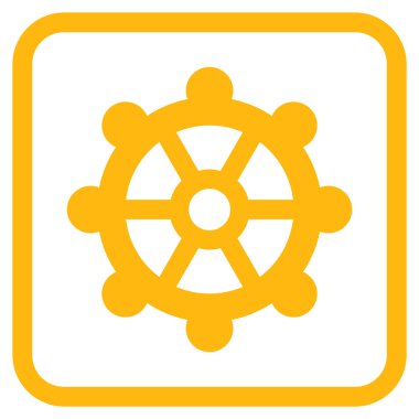 Dişli vektör simgesi bir çerçeve içinde