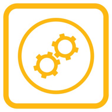 Gears'ı vektör simgesi bir çerçeve içinde