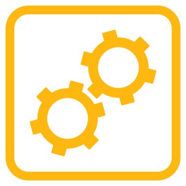 Gears'ı vektör simgesi bir çerçeve içinde