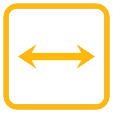 Yatay Çevir vektör simgesi bir çerçeve içinde