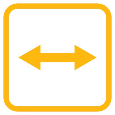 Yatay Çevir vektör simgesi bir çerçeve içinde