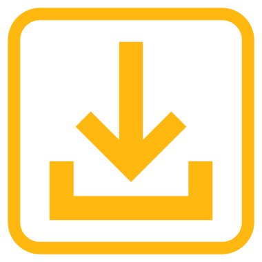 Gelen kutusu vektör simgesi bir çerçeve içinde