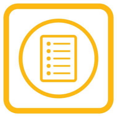 Liste sayfa vektör simgesi bir çerçeve içinde