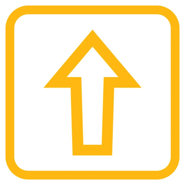 Pfeil nach oben Vektor-Symbol in einem Rahmen — Stockvektor