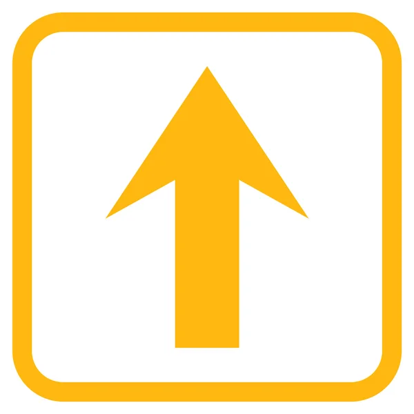 Seta para cima ícone do vetor em um quadro — Vetor de Stock