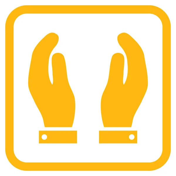 Pielęgnacja rąk wektor ikona w ramce — Wektor stockowy