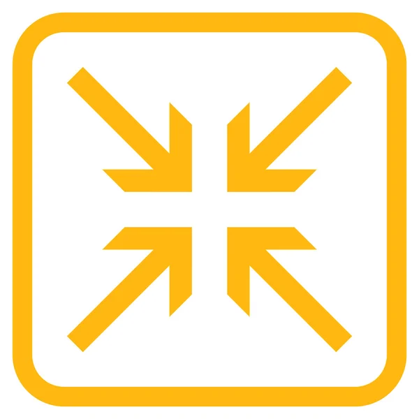 Colisionar flechas Vector icono en un marco — Vector de stock