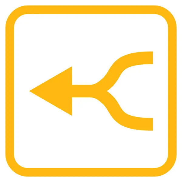 Combine Arrow Left Vector Icon In a Frame — Stock Vector