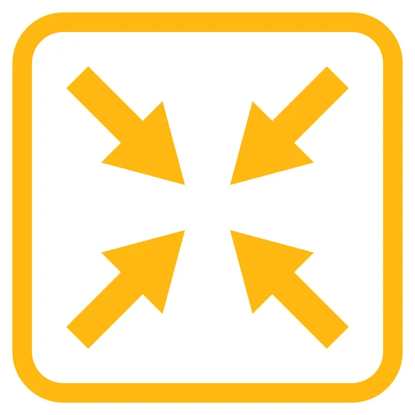 Compress Arrows Vector Icon In a Frame — Stock Vector