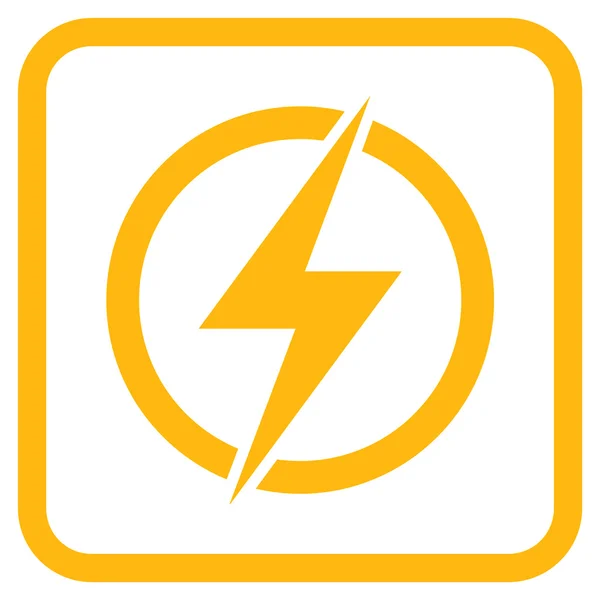 Elektriciteit Vector Icon In een Frame — Stockvector