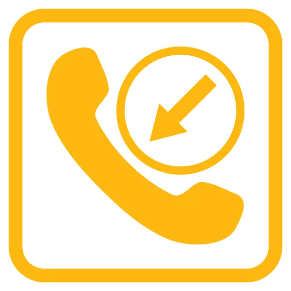 Pictogram voor binnenkomende Call-Vector In een Frame — Stockvector