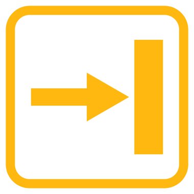 Doğru vektör simgesi bir çerçeve içinde hareket