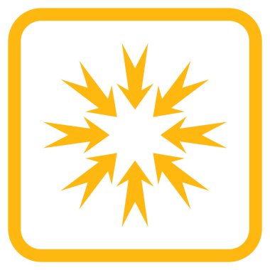 Basınç oklar bir çerçeve içinde simge vektör