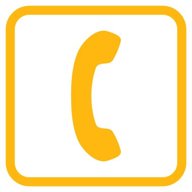 Telefon alıcı vektör simgesi bir çerçeve içinde