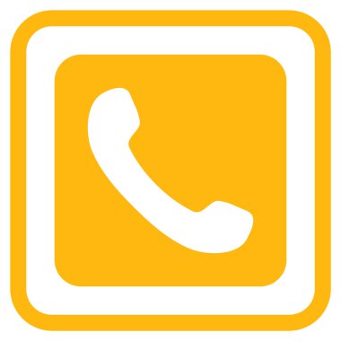 Telefon vektör simgesi bir çerçeve içinde