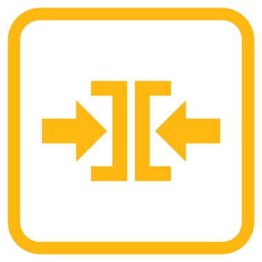 Basın yatay yöndeki vektör simgesi bir çerçeve içinde