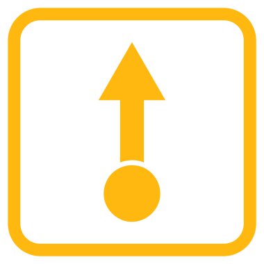 Vektör simgesi bir çerçeve içinde yukarı çekin