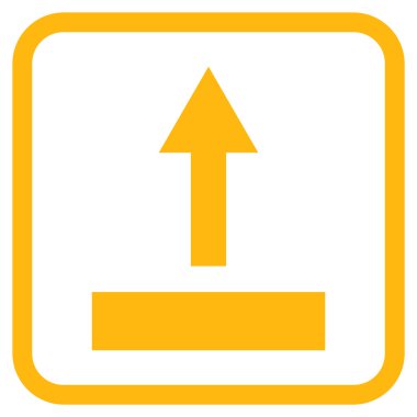 Vektör simgesi bir çerçeve içinde yukarı çekin