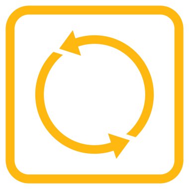 Geri dönüşüm vektör simgesi bir çerçeve içinde