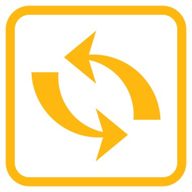 Vektör simgesi bir çerçeve içinde yenileme