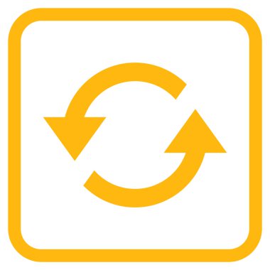 Oklar vektör simgesi bir çerçeve içinde yenileme