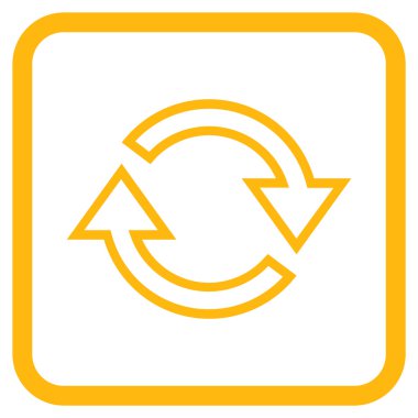 Oklar vektör simgesi bir çerçeve içinde yenileme