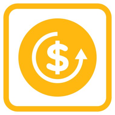 Geri ödeme vektör simgesi bir çerçeve içinde