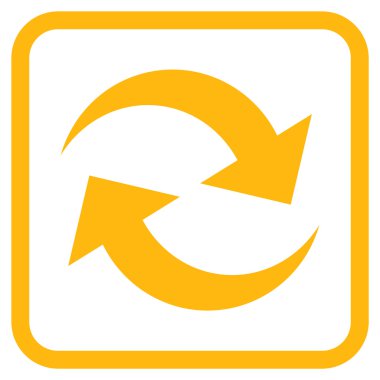 Oklar vektör simgesi bir çerçeve içinde yenileme