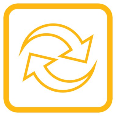 Oklar vektör simgesi bir çerçeve içinde yenileme