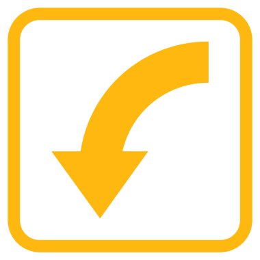 Vektör simgesi bir çerçeve içinde aşağı Döndür