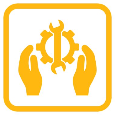 Onarım hizmeti vektör simgesi bir çerçeve içinde