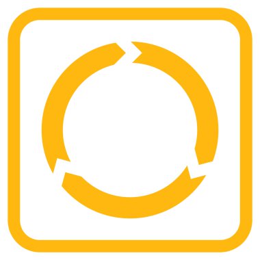 Döndürme vektör simgesi bir çerçeve içinde