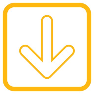 Vektör simgesi bir çerçeve içinde aşağı yönlü ok