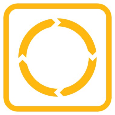 Döndürme vektör simgesi bir çerçeve içinde