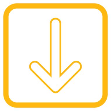 Vektör simgesi bir çerçeve içinde aşağı yönlü ok