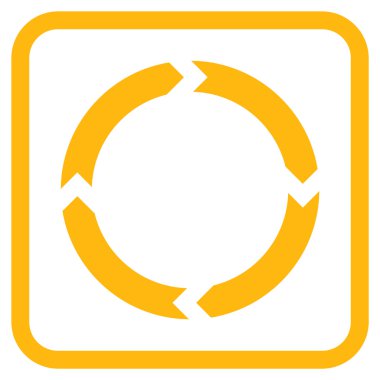 Döndürme vektör simgesi bir çerçeve içinde