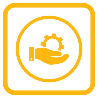 Hizmet vektör simgesi bir çerçeve içinde