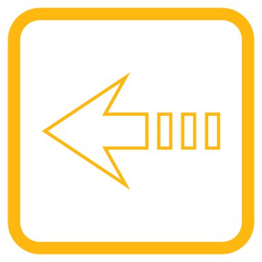 Sol vektör simgesi bir çerçevede göndermek