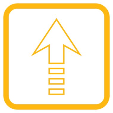 Vektör simgesi bir çerçeve içinde gönder