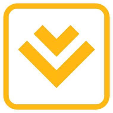 Vektör simgesi bir çerçeve içinde aşağı kaydır