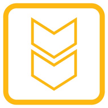 Vektör simgesi bir çerçeve içinde aşağı kaydır